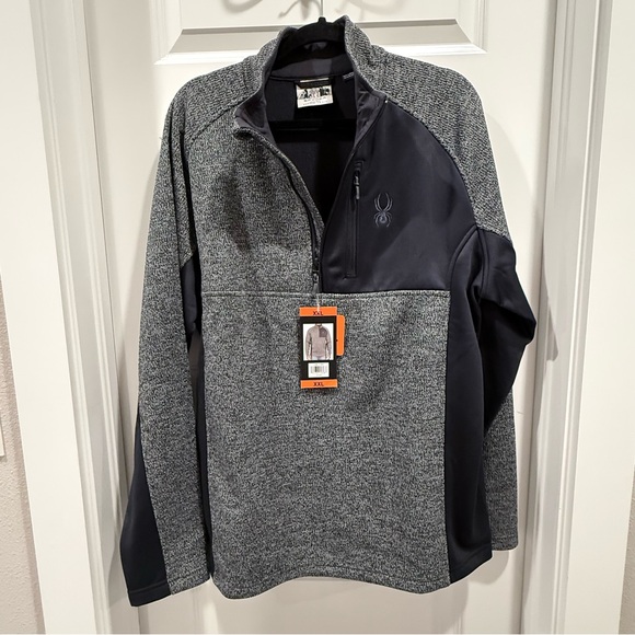 Spyder Men's Performance Jacket in Gray and Black - Picture 1 of 8